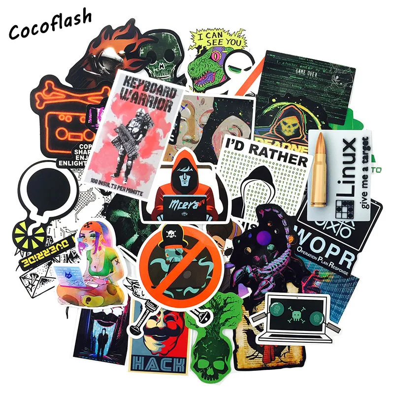 50 PCS Programming Language Stickers Skateboard Grafiti Travel Vinyl Laptop Lot 