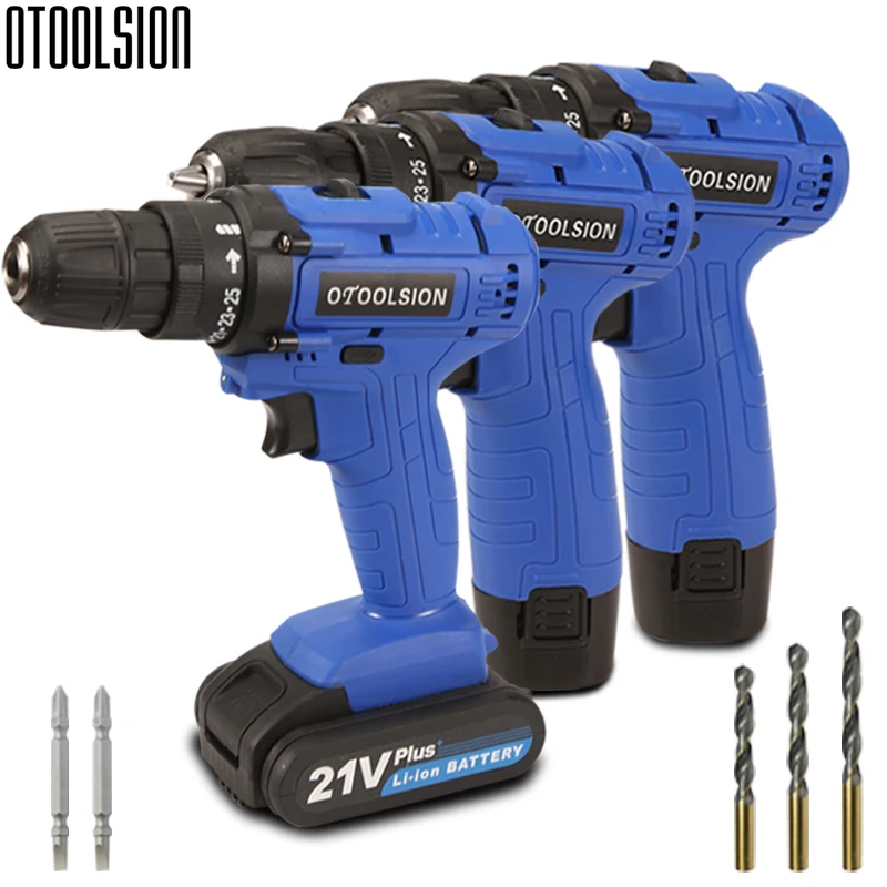 

21V 12V Multi-function Electric Screwdriver 1500Mah Lithium Battery Power Tools Mini Wireless Drill Cordless Drills For Home DIY