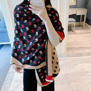 

New printed women's scarf in autumn 2020 Fashionable cashmere scarf and tassel Cashmere Shawl hijab scarf scarf women winter