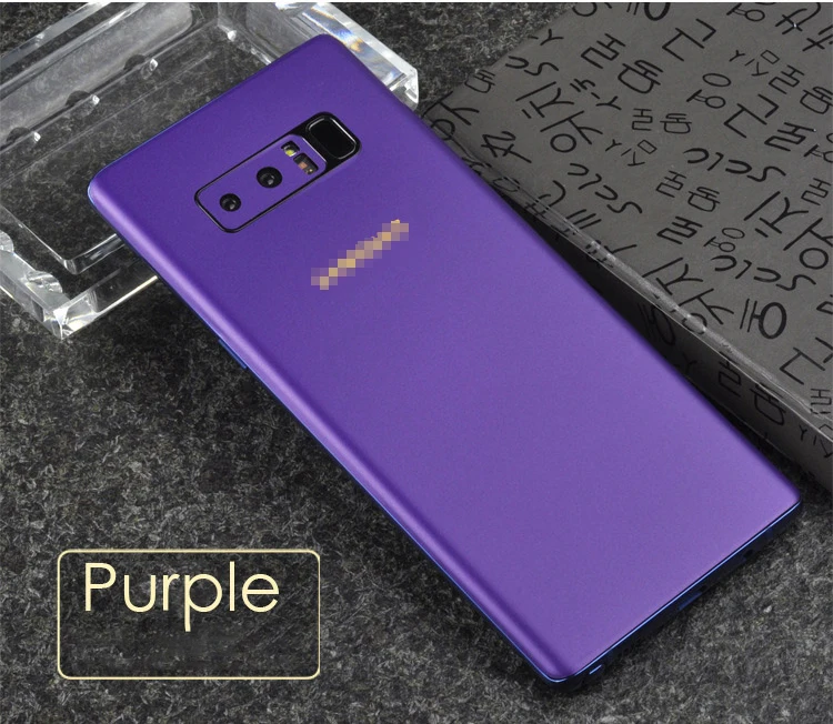 purple Новая кожа Наклейка для samsung Note8 9 полное тело цветной Стикер Обертывание кожи чехол для samsung S10 S8 S9 Plus ледяная Пленка чехол - Цвет: purple