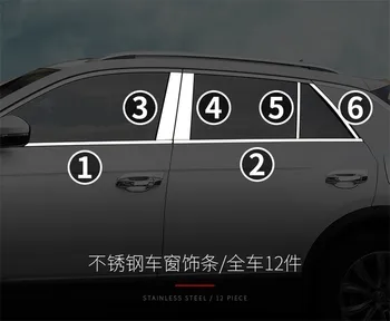 

high quality Stainless Steel Stainless Steel Door Window Trims window trim cover trim For 2018 Volkswagen T-ROC Car styling