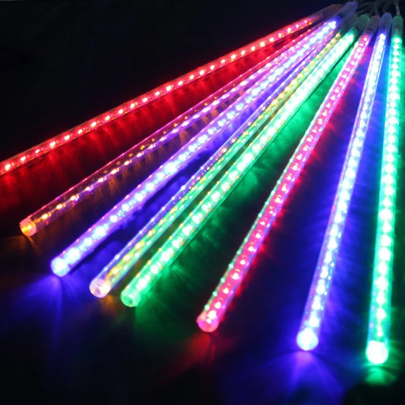 30cm 50cm 8 Tubes Waterproof Meteor Shower Rain LED String Lights Outdoor Christmas Decoration for Home Tree EU/US/UK/AU Plug