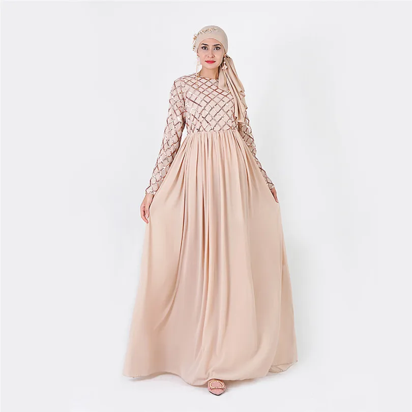 

Sequin Abaya Muslim Hijab Dress Caftan Dubai Abayas For Women Turkish Dresses Moroccan Kaftan Islamic Clothing tesettur Elbise