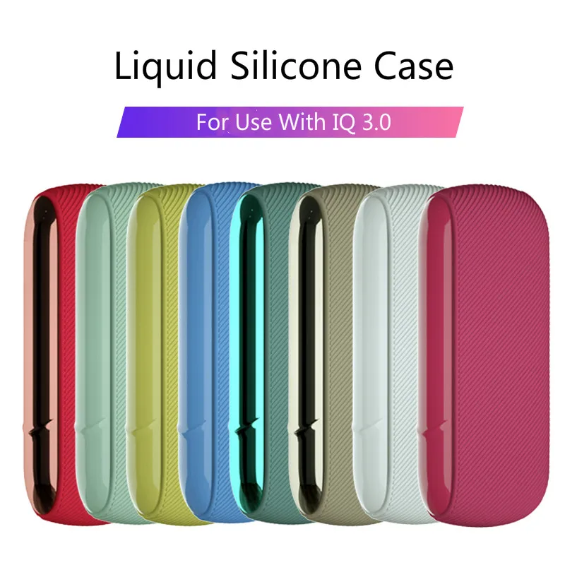 

Soft Liquid Silicone Case for IQOS 3.0 Charge Box Ecig Device With Door Cover Anti-Fall Cover DIY Accessory