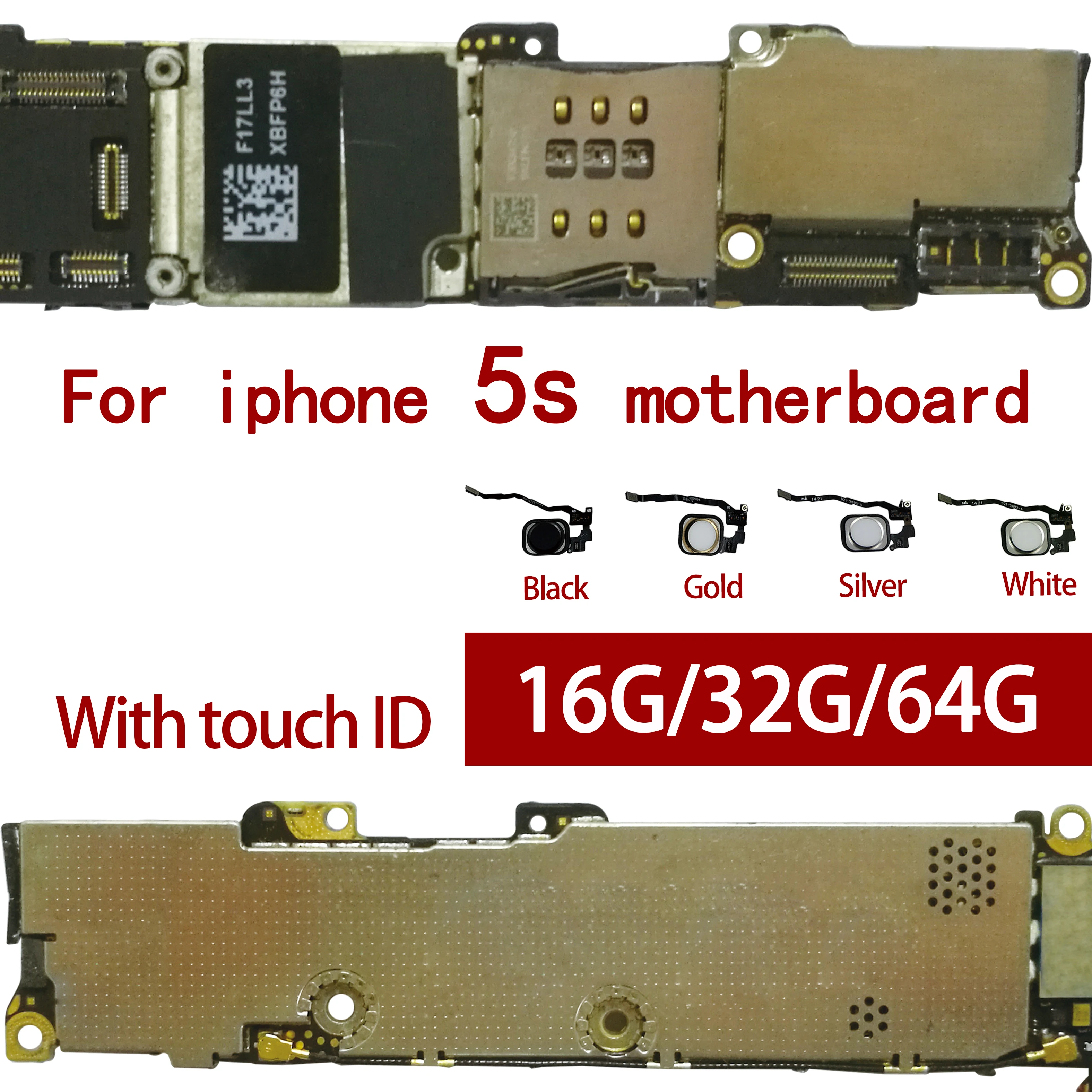 100% оригинальная разблокированная материнская плата для iphone 5S без Touch ID/с ID