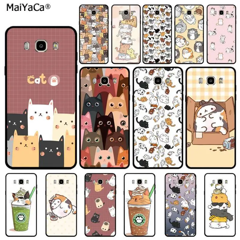 Мягкий чехол для телефона MaiYaCa Kawaii molan из ТПУ с рисунком аниме кота Samsung J6 J7 J2 J5 prime J4