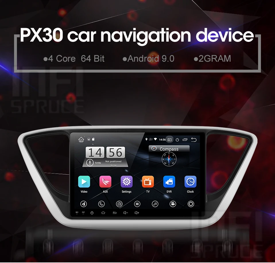 Discount infispruce Car DVD GPS For Hyundai Verna Solaris 2017 Quad Core 9" Android 9.0  Car pc Head unit 1024*600 Car Radio Navigation 0