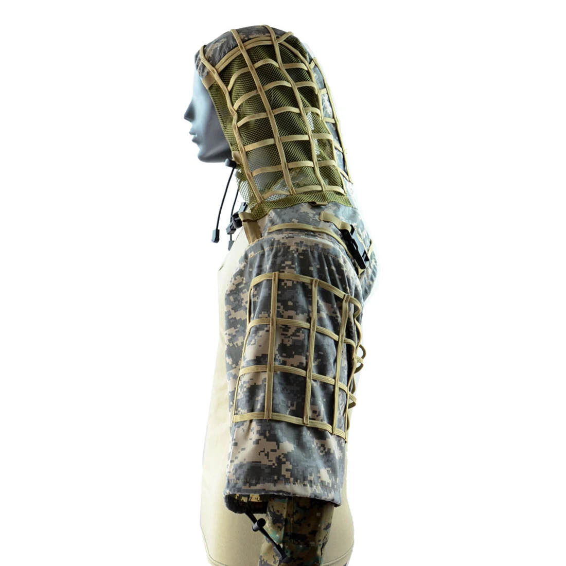 Ghillie костюм основа Тактический Ghillie капюшон тактический камуфляж пальто-свободный размер ACU