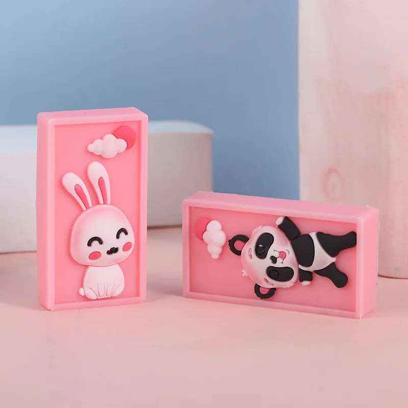 Lovely Eraser Cartoon Dog Student Stationery Drawing School Supply 2pcs/pack 