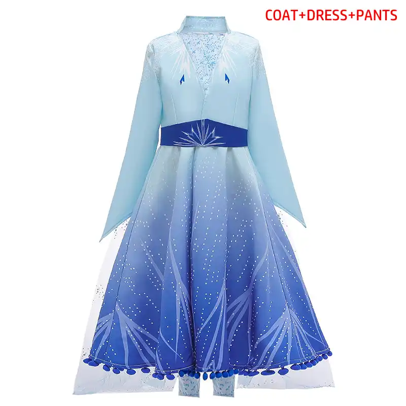 2020 Elsa Vestido 2 Nuevo Vestido Para Ninas Princesa Conjunto Navidad Cosplay Anna Cumpleanos Fiesta Manga Larga Disfraz Elsa Ninos Vestidos Aliexpress