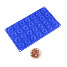 

28 Holes Mini Donuts Silicone Candy Mold Baking For Cakes Cookies Ice Cube Candy Chocolate Dessert Decorating Tools