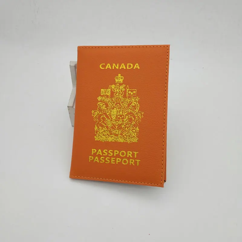 1 шт., канадский карамельный цвет, держатель для паспорта из искусственной кожи, защитный кошелек, деловой, для путешествий, для паспорта, карты, мягкая обложка для паспорта