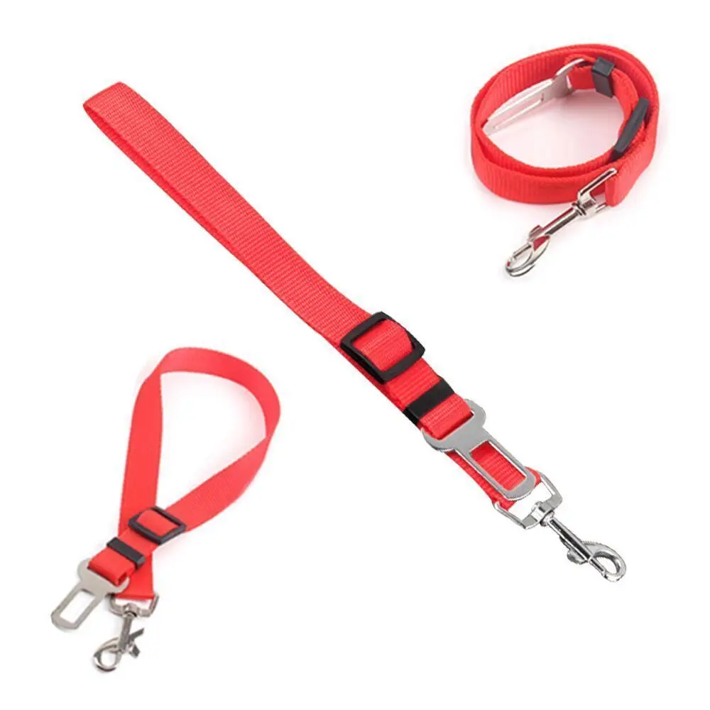 Pet Solid Color Collar Adjustable Neck With Belt Buckle And Dog Leash With Pet Collar Leash