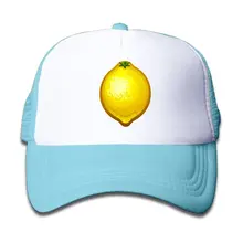 Детская лимонная бейсболка для дальнобойщика, регулируемая сетчатая шапка для мальчиков и девочек