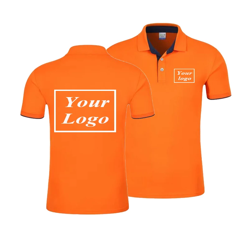 

WinterPolo Men's Short-sleeved Pique Cotton Business Casual Tees Shirts Quick drying Custom Printing Embroider Logo Dropship