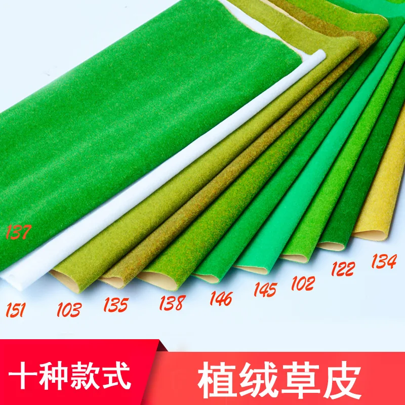 41*100 Cm/100*250 cmdiy Flocked Soddy Paper Lawn Architecture Train Sand Table Model Material