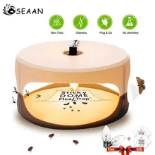 SEAAN Useful Sticky Dome Flea Trap Lamp Refill Non-Poisonous Safe Pest Control with Out Pesticides Physical Roach Killer