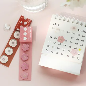 

60 pcs Cute Stickers PVC Pink Sakura Creative Calendar Stickers for DIY Decorative Journal Supplies Stationery Gifts