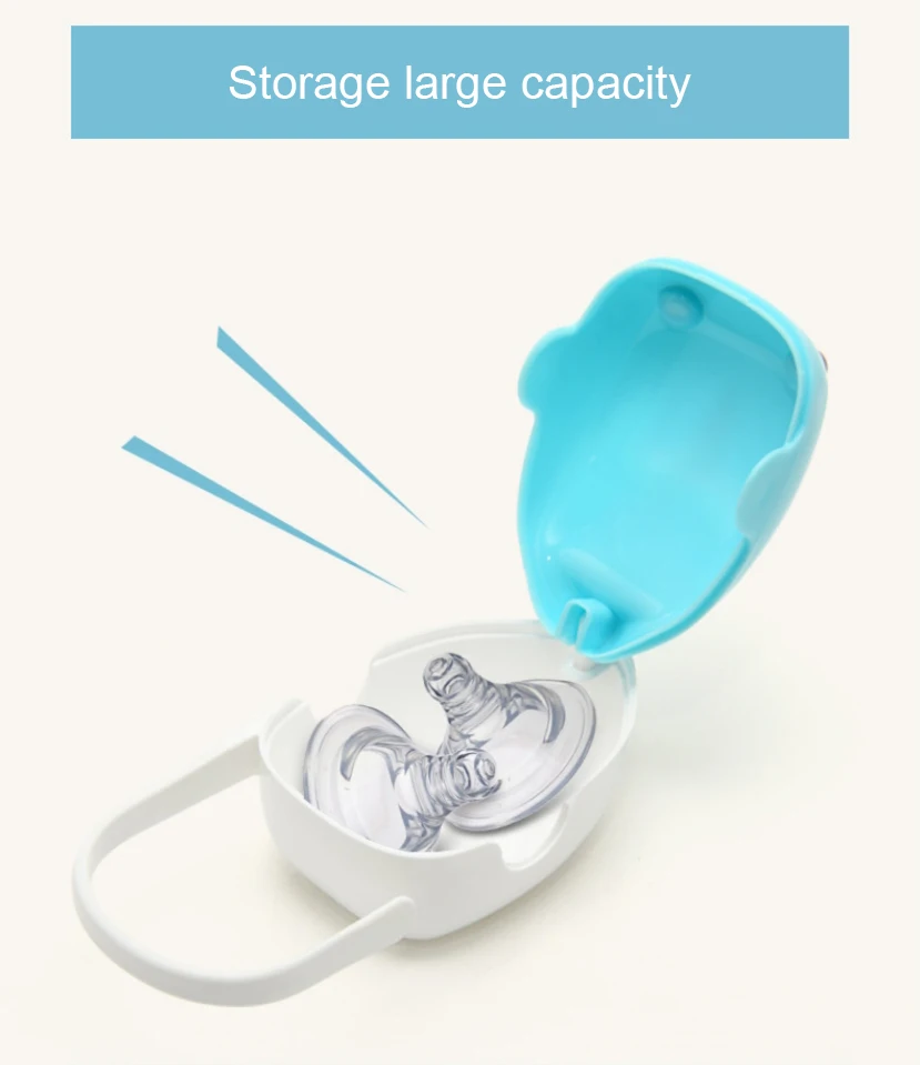 1Pc Baby Pacifier Storage Box Portable Cute Whale Shape Kids Pacifier Nipple Cradle Case Holder Travel Storage Box Pacifier Box