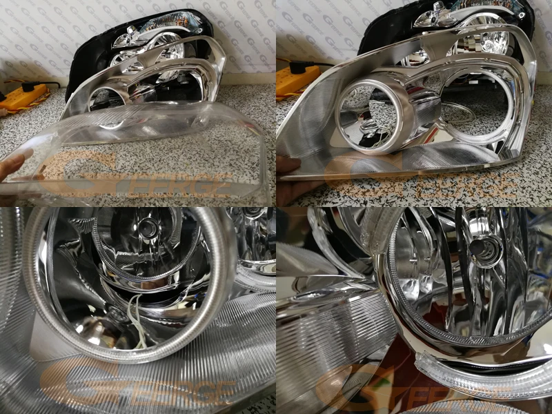 Для Nissan Qashqai J10 2007 2008 2009 2010 пред лицевая сторона фары отличные ультра яркие CCFL