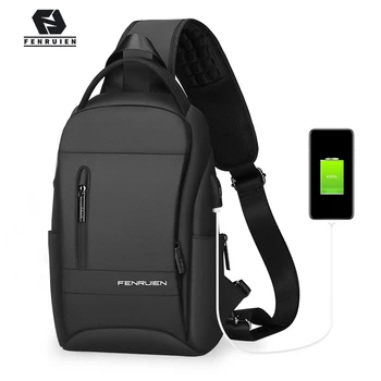 Multifunction Crossbody Bag: USB Charging, Water Repellent Shoulder Bag