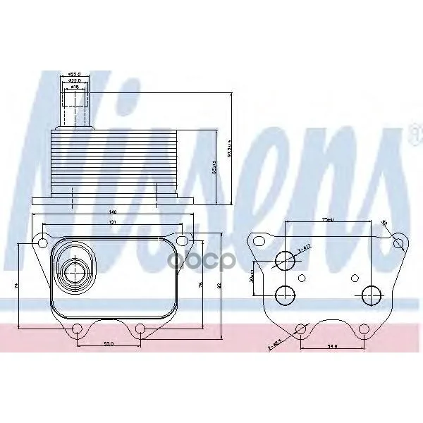 Радиатор Масляный Vag A3/A4/Octavia/Superb/Passat/Tiguan 1.8t/2.0t 03- Nissens 90659 Nissens арт. 90659