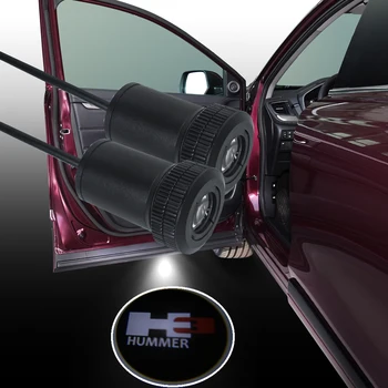 

2pcs For Hummer H3 Logo Projector Lamp Automible LED Car Door Light for Hummer H1 H2 H3 Courtesy Light Welcome Light Accessories