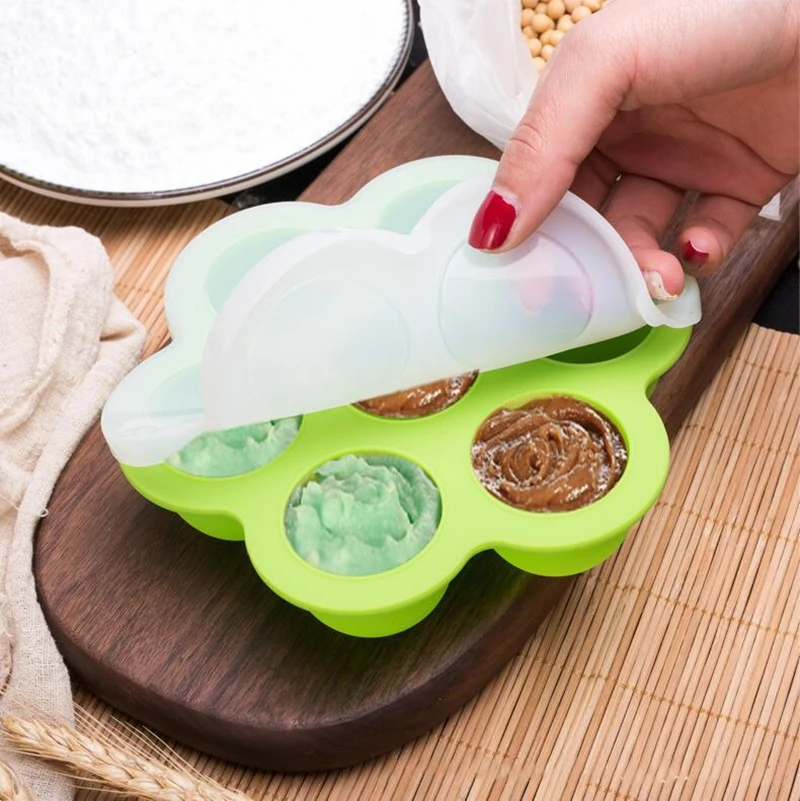 Silicone recipiente de alimentos ovos mordidas moldes