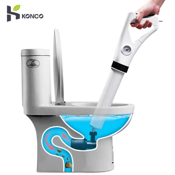 

Konco Toilet Dredger Air Power Drain Blaster High-Pressure Powerful Manual Plunger Pipe Clog Dredger Toilet Kitchen Sink Cleaner