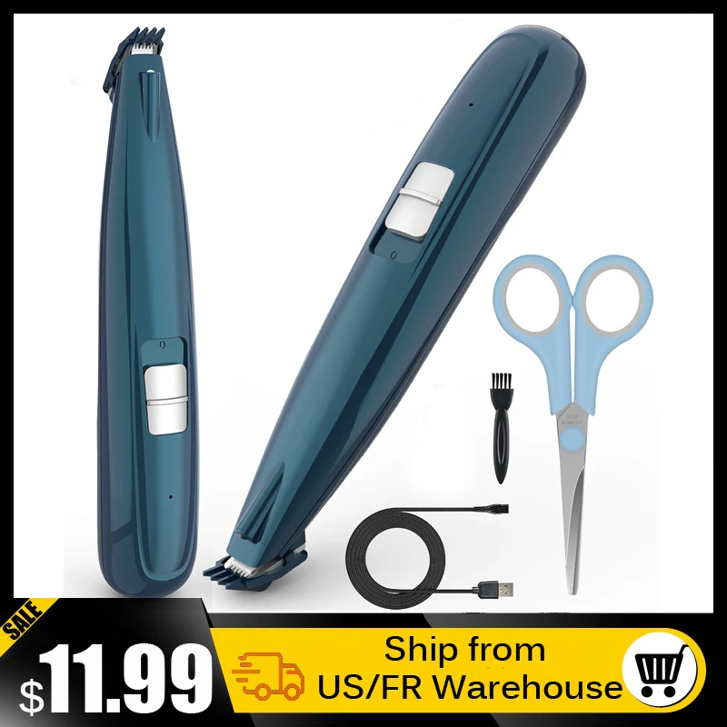 Dog Grooming Clippers Cordless Cat Puppy Clipper Low Noise Electric Pet Trimmer for Trimming The Hair Around Paws