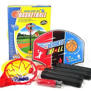 

110cm Adjustable Height Basketball Toy Set for Children Sport Train Equipment Net Hoop Indoor Outdoor Inflatable Mini Basketball