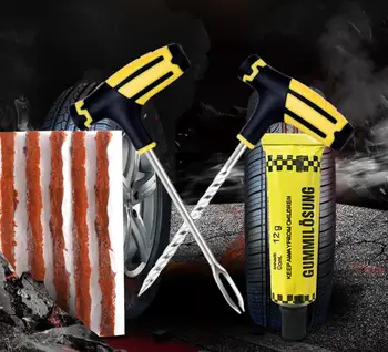 

Car Tire Repair Kit Auto Bike Car Tire Tyre Cement Tool Puncture Plug Practical Hand Tools for Car Truck Motorbike