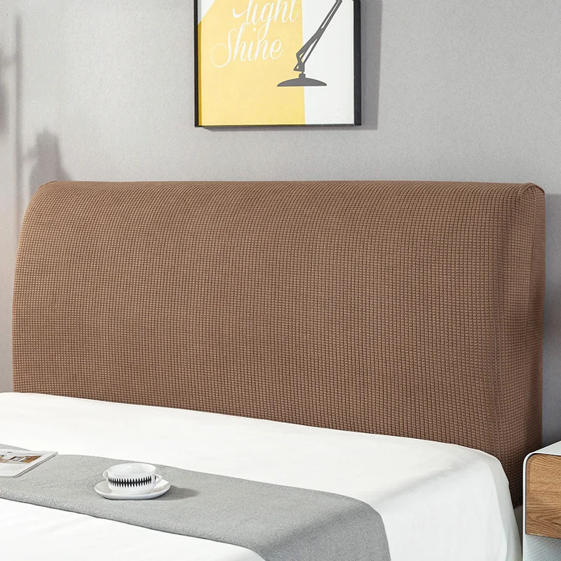 Stretch Universal Bed Headboard Cover Square Jacquard Slipcover for Bedroom