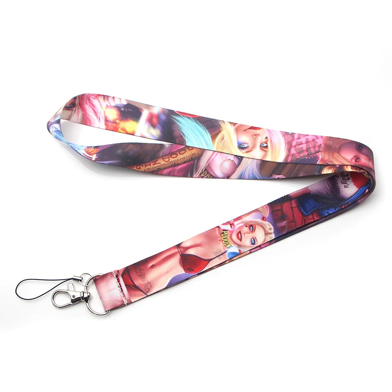 

Clown movie punk women Multi-function Mobile Phone Strap Tag Neck Lanyards for key ID Lanyard Badge Neck Strap webbing E0487