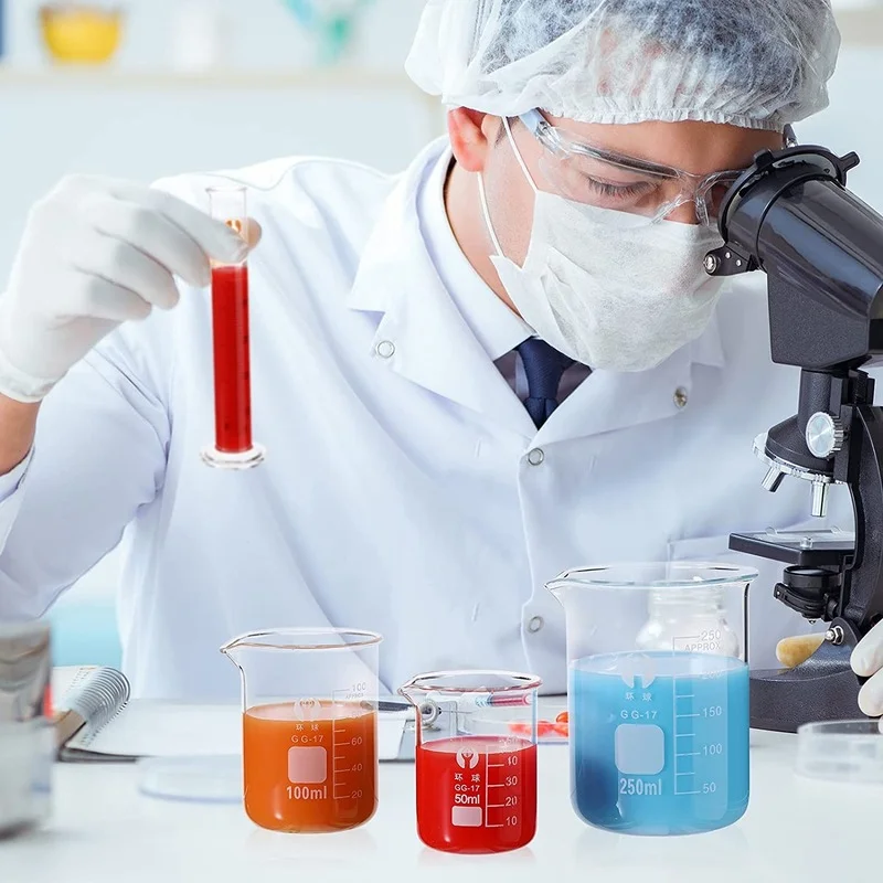 Set 4 Cilindri Graduati In Plastica - 10, 25, 50, 100 Ml Per Laboratorio O Cucina - Foto 5