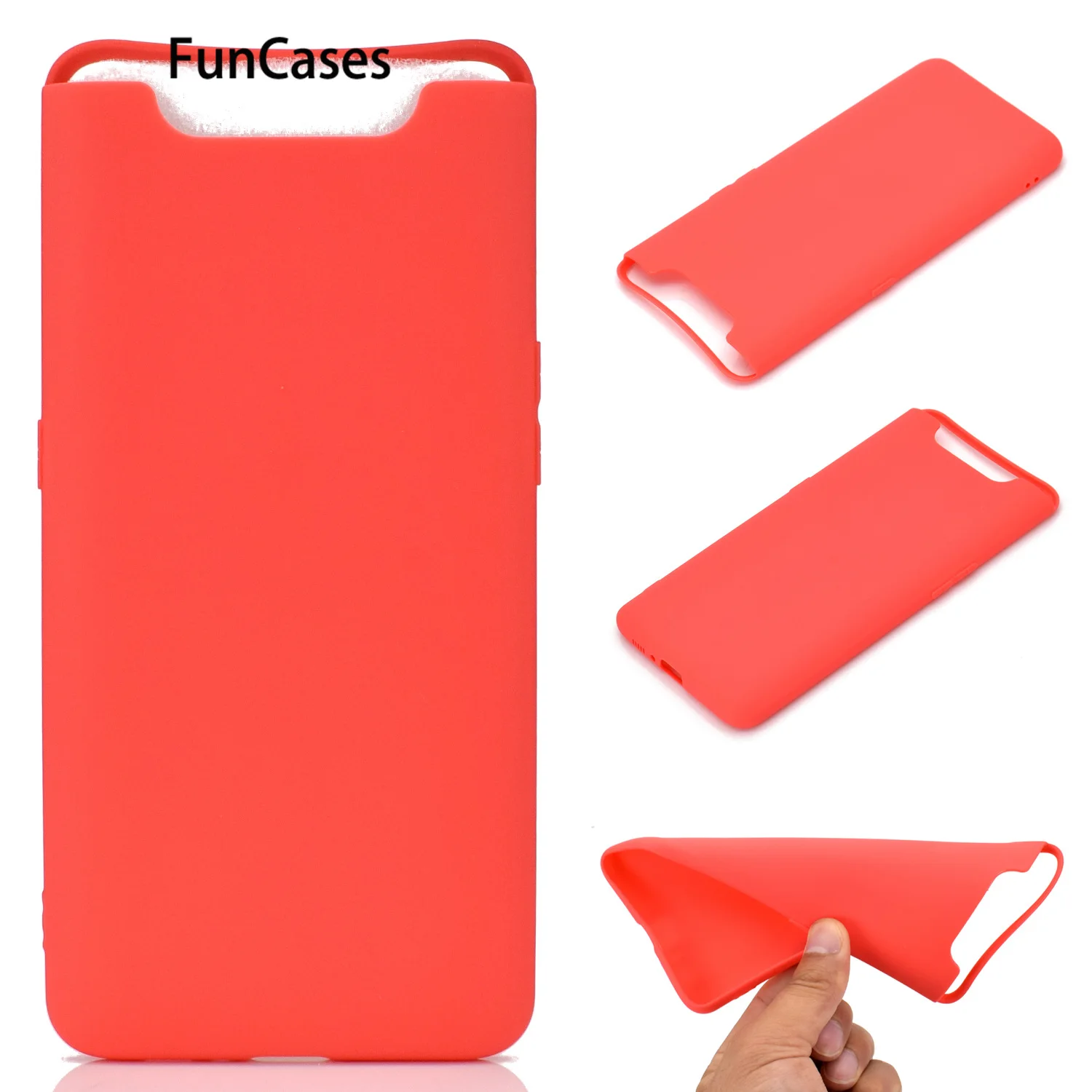 A80 A90 красные мягкие силиконовые чехлы для телефона samsung милый чехол Galaxy etui