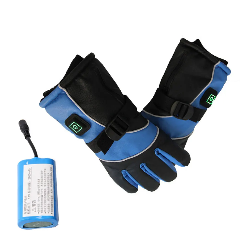 Electric Riding Windproof Motorcycle Soft Hand Long Plush Warm Outdoor Sports USB Rechargeable Heated Gloves Thermal Comfortable |