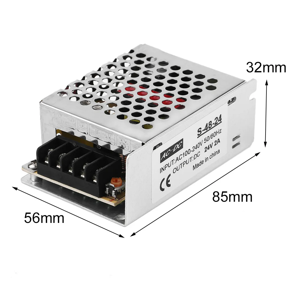 Professional DC 5V 4A Regulated Switching Power Supply Transformer 100-240V 50/60HZ AC to DC for LED Strip Light-5