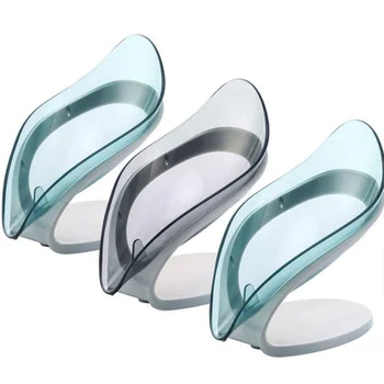 

Leaf Shape Soap Box Sink Sponge Drain Box Creative Suction Cup Soap Storage Drying Rack Cleaning Brush Case Bathroom Supplies