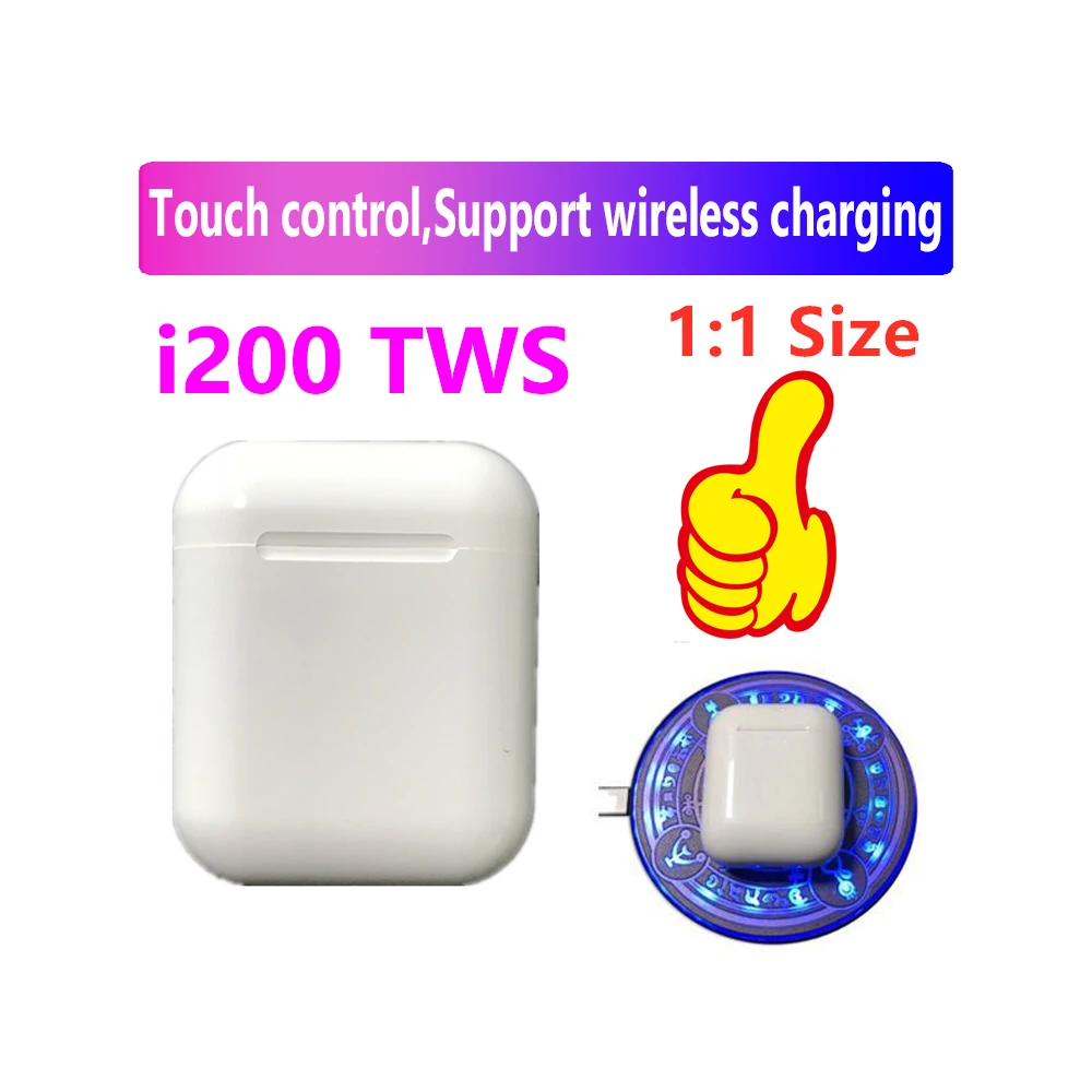 

i200 tws wireless bluetooth earphone Support wireless charging fone de ouvido i20 tws i80 tws pk i30 i60 i90 for iphone/Android