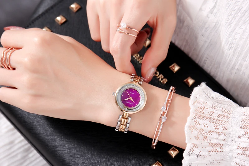KINGNUOS Gold Bangle Bracelet Luxury Watches Stainless Steel Retro Ladies Quartz Wristwatches Fashion Casual Women Dress Watch
