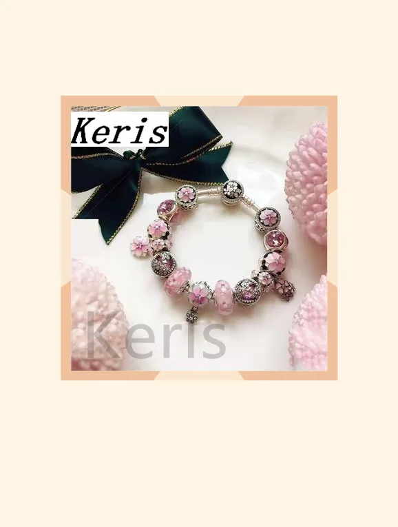 

High Quality Reproduction 1:1 100% Silver Charm Magnolia String Bracelet As A Gift Preferred Free Package