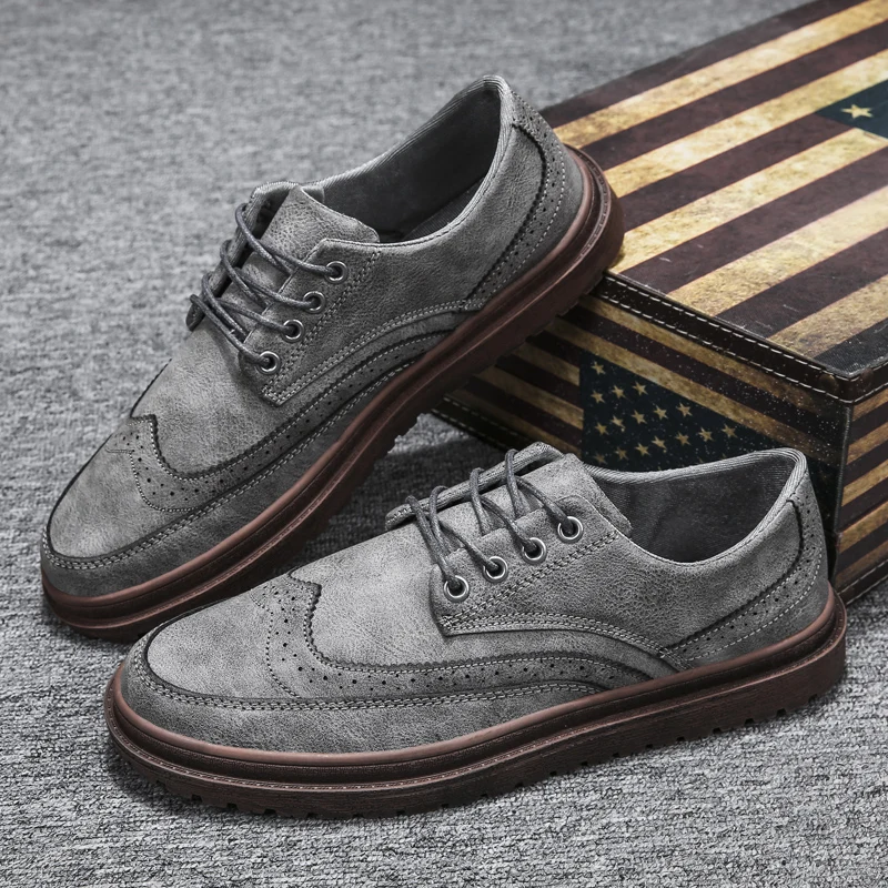 classical brogue oxford for men italian designer elegant male dress footwear trend work office leather casual flats for man shoe (32)