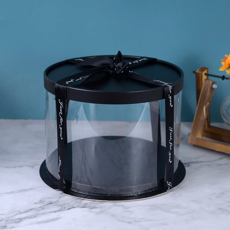 4/6 Inch PVC Clear Cake Boxes, Round Transparent Packaging Box for Birthday, Wedding, A... - SKU PCCB1631 - UGI Packaging