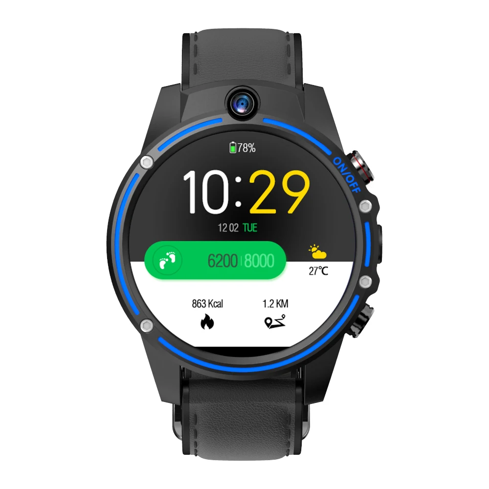 KOSPET VISION 4G SmartWatch Phone 3GB+32GB 1.6 4G Dual Chip Double 5.0MP 800mAh Sports Fitness Acti
