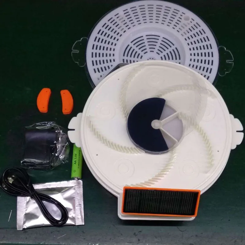 

Solar Powered Electric Fly Trap with Trapping Food USB Charging Flycatcher Artifact Catcher DNJ998