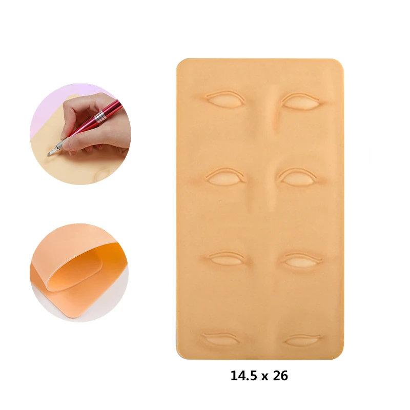 

Tattoo Practice Skin 3D Cosmetic Permanent Makeup Eye Eyeliner Skin Silicone For Tattoo Manual Microblading Pen Needles