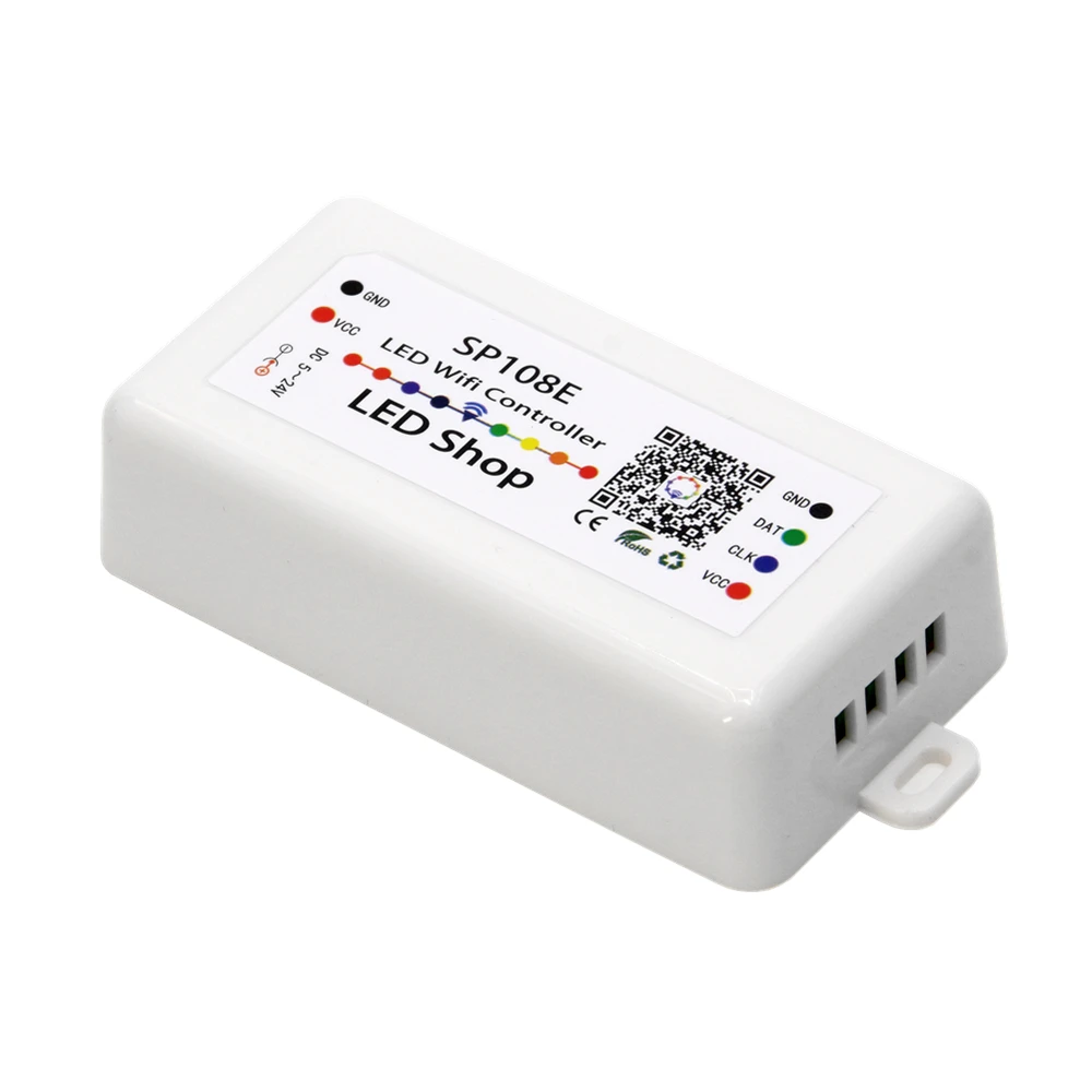 SP108E светодиодный Wi-Fi магический контроллер WS2812B WS2813 и т. Д. Светодиодная лента Модуль светильник Smart APP Беспроводное управление IOS 10/Android 4,4 DC5-24V