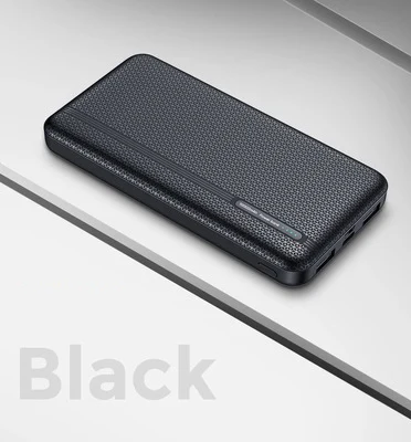 10000mAh 2A power Bank Dual 2 Портативное зарядное usb-устройство power bank для iPhone X Xiaomi Mi телефон повербанк внешний аккумулятор - Цвет: Черный