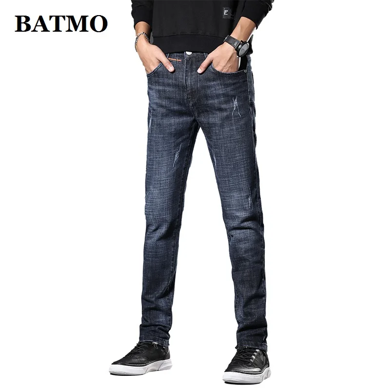 Batmo Новое поступление высококачественные повседневные узкие джинсы мужские, мужские узкие брюки, обтягивающие мужские джинсы 1058